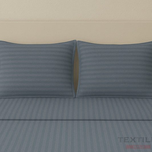 Stripe Grey King Size Bedsheet