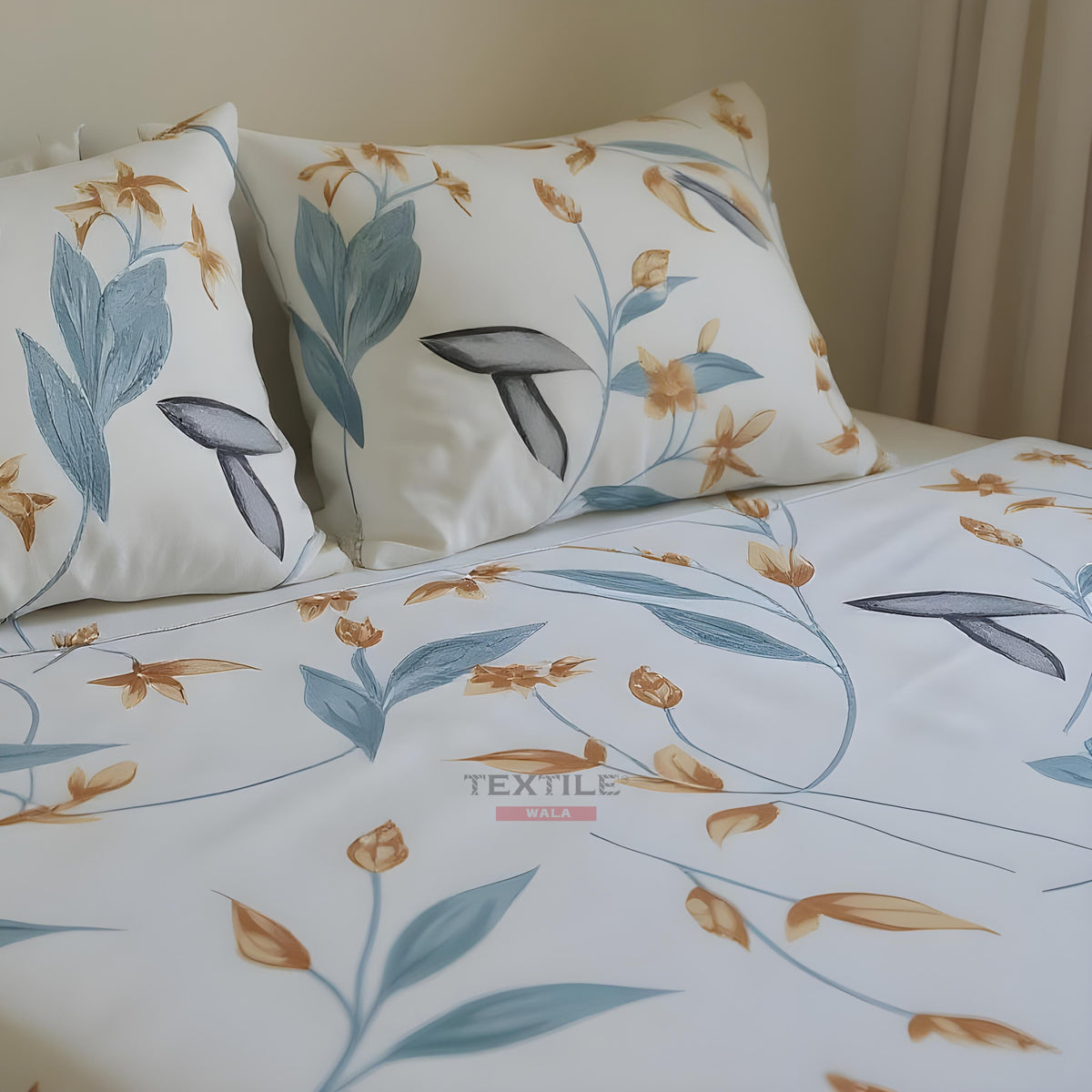 Calvin White King Size Bedsheet