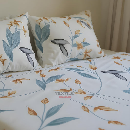 Calvin White King Size Bedsheet