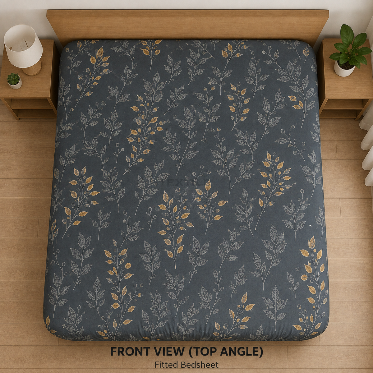 Fitted Grey King Size Bedsheet