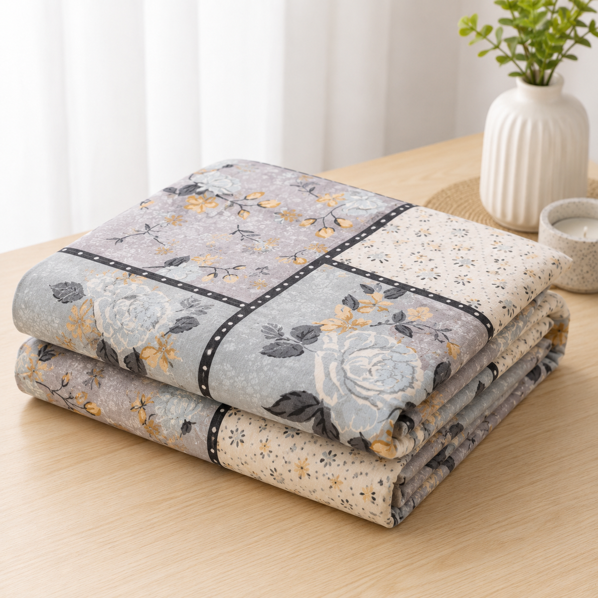 Flora Box Blue Single Bedsheet