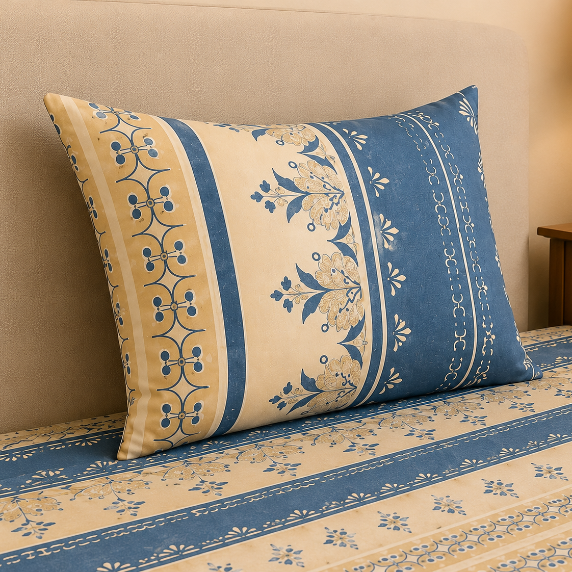 Flora White Single Bedsheet