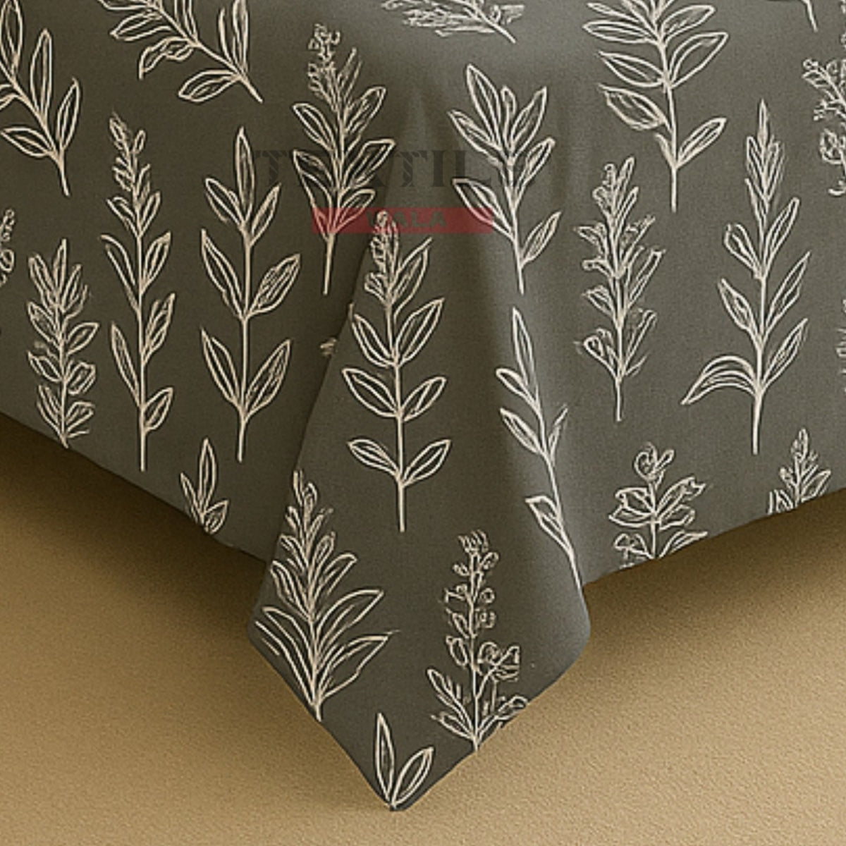 Petal Dark Grey King Size Bedsheet
