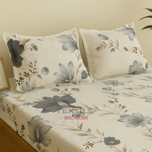 Pleasure Fitted White King Size Bedsheet