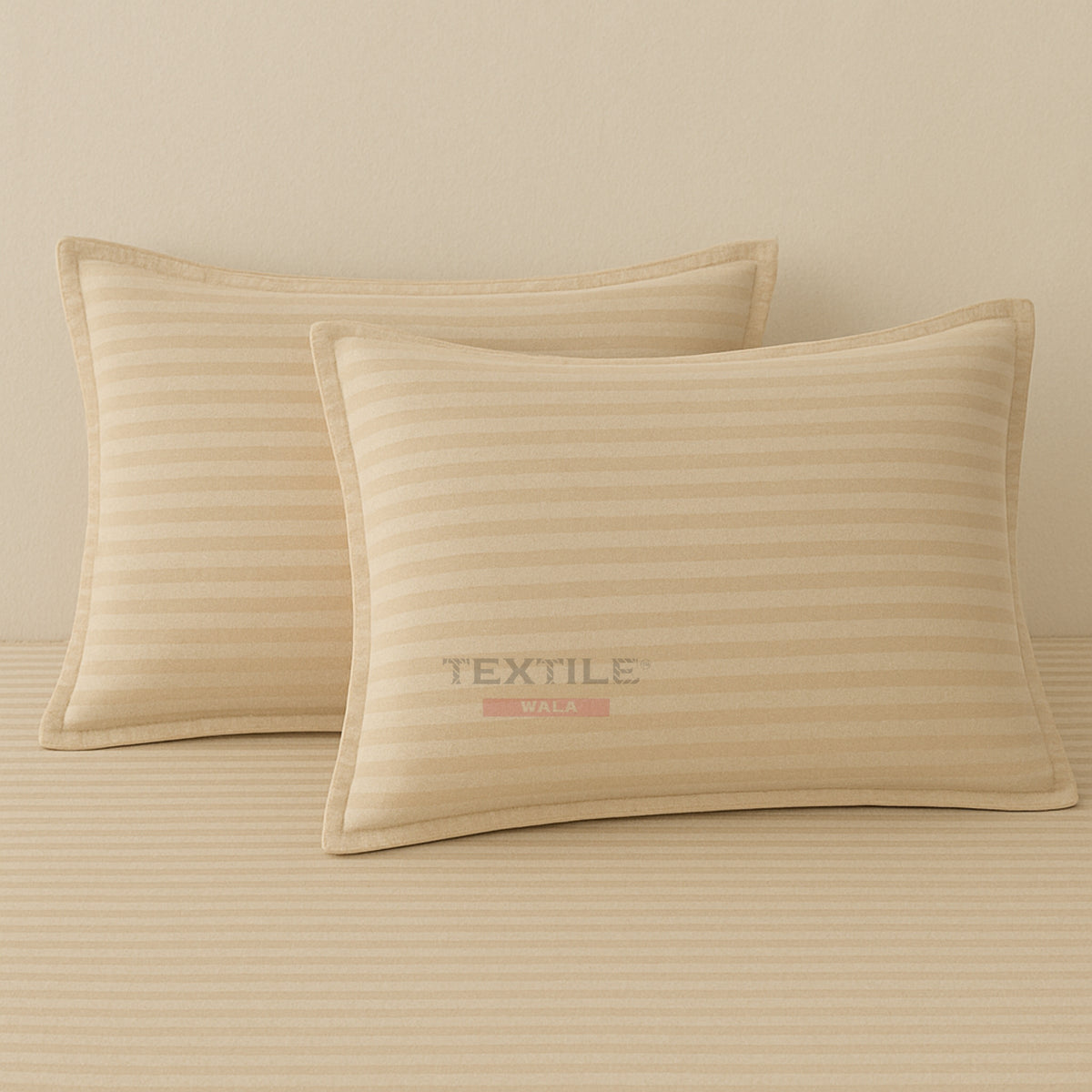 Stripe Beige King Size Bedsheet