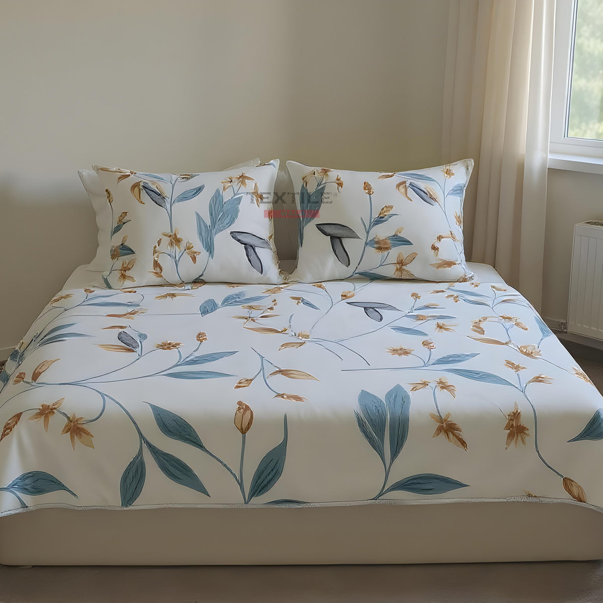 Calvin White King Size Bedsheet