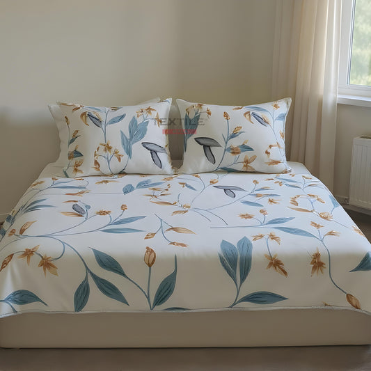 Calvin White King Size Bedsheet