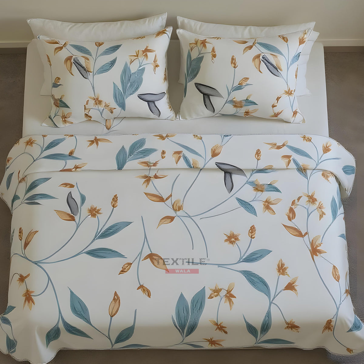 Calvin White King Size Bedsheet