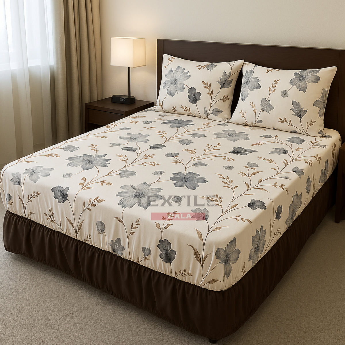Pleasure Fitted White King Size Bedsheet